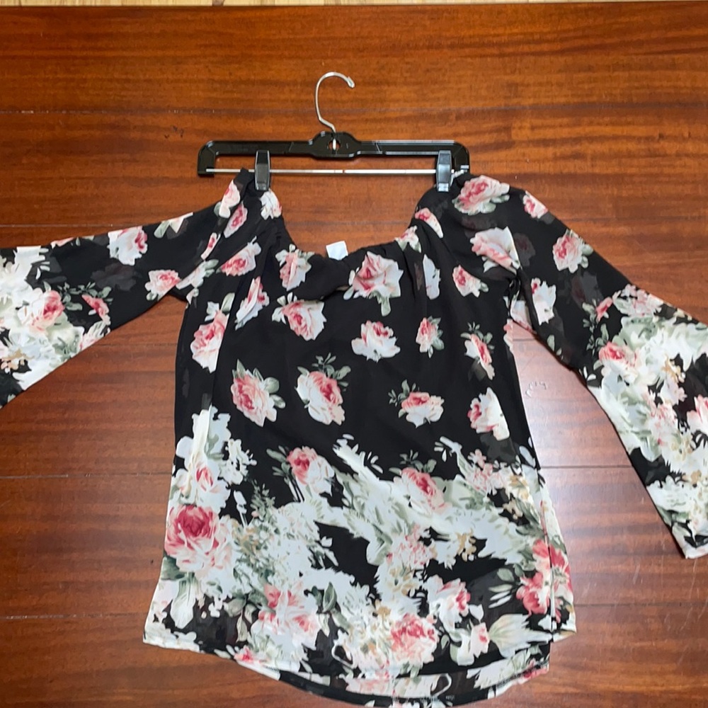 Off the shoulder floral top.  Never worn.